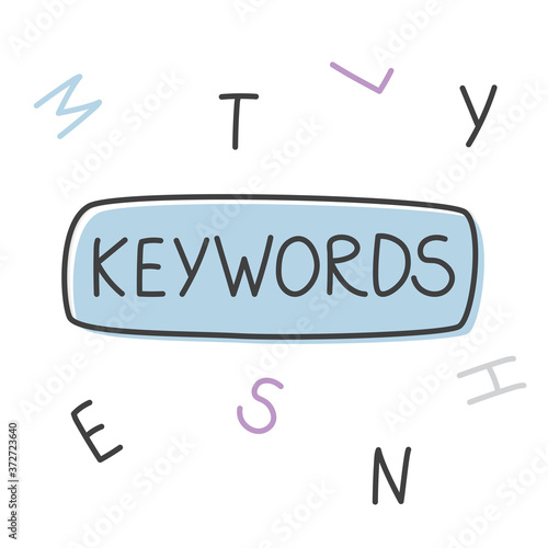 keywords word concept- vector illustration