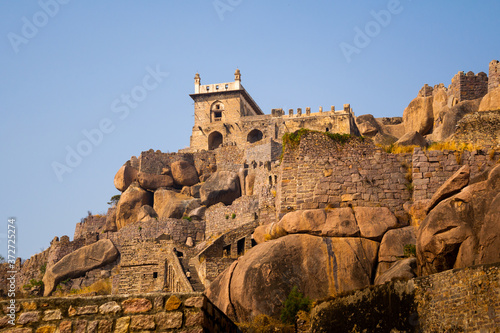 Canvas Print ancient castle in Hyderabad - Golconda fort