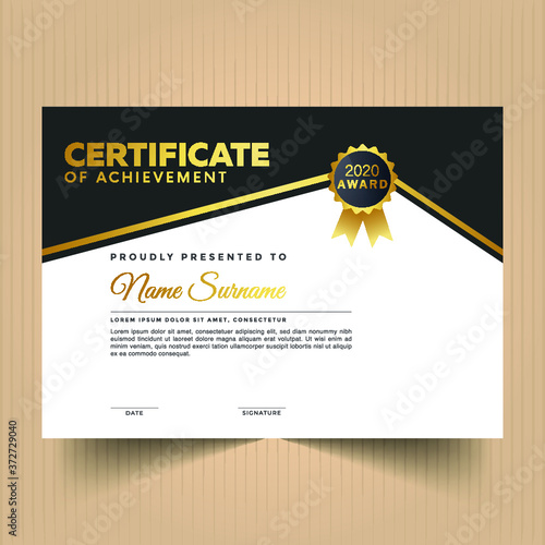 Vector certificate template.Certificate template. Diploma of modern design or gift certificate. Vector illustration.