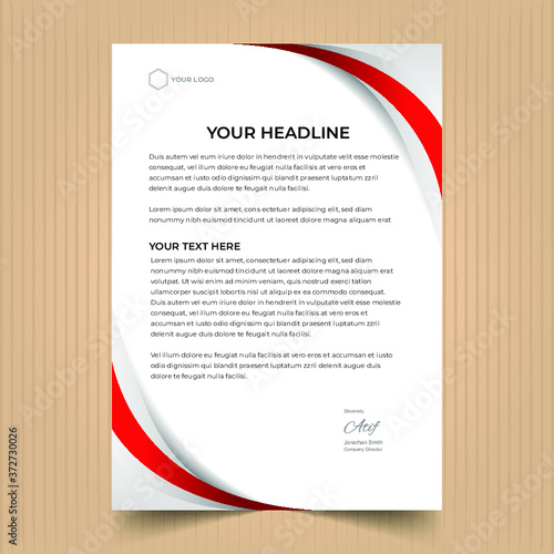 Modern Creative & Clean Corporate Business style letterhead design template for company project.Corporate Business Professional letterhead design template.Ready for abstract,identity,elegant,vector, 