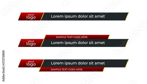 Creative vector illustration of lower third broadcast banner, Lower third banners.