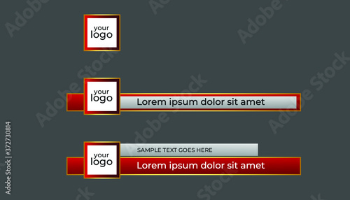 Creative vector illustration of lower third broadcast banner, Lower third banners.