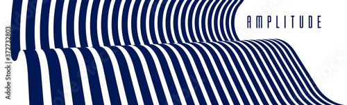 Geometric backgrounds with minimal parallel 3D lines vector abstract illustration, dimensional design cool element, funky style layout for ads posters banners and covers.