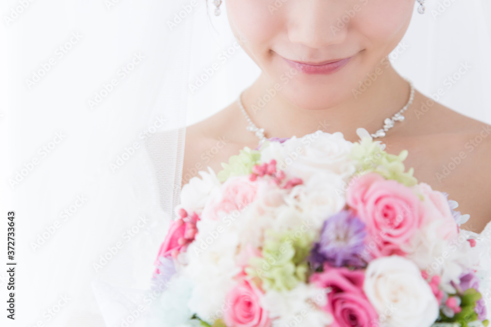 Obraz premium ブーケを持つ花嫁