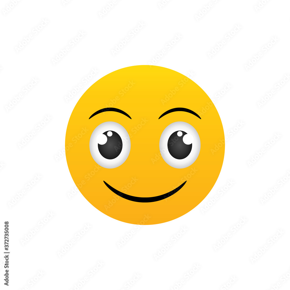 Fototapeta premium Smile emoticon over white background, vector illustration design.