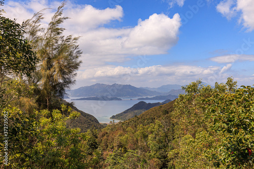 mountain landscape with clouds