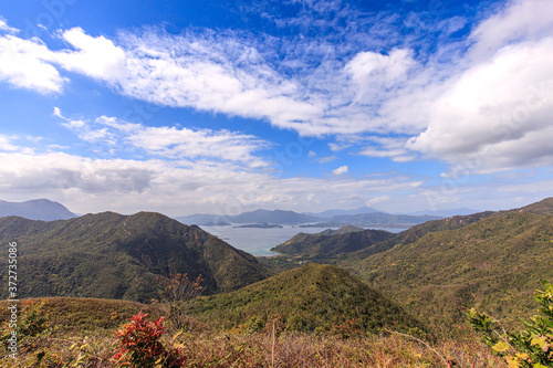 mountain landscape with blue sky