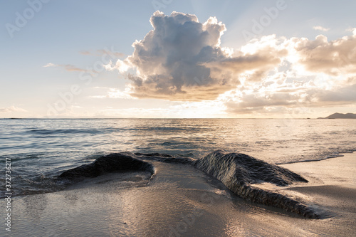 Foto Source d'Argent beach at La Digue, Seychelles
