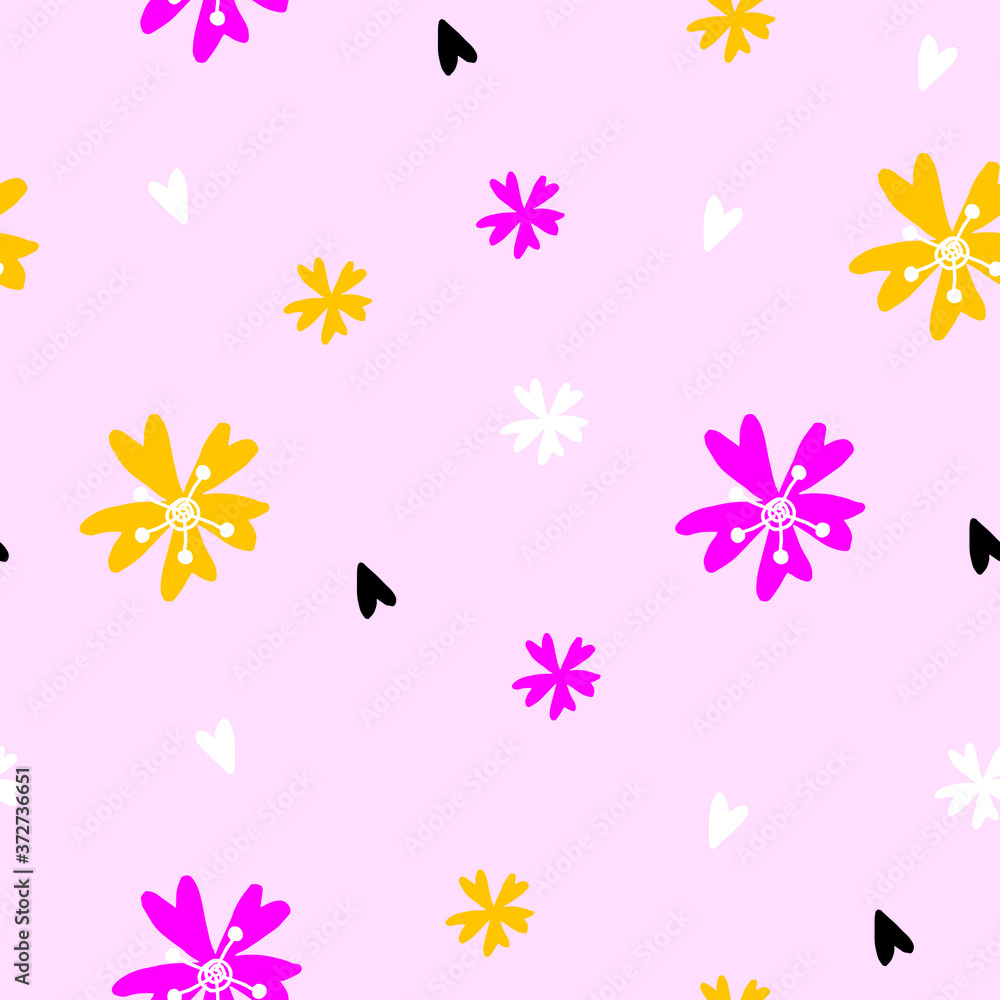 floral seamless pattern vector with sweet flowers. print for apparel, textile, wrapping