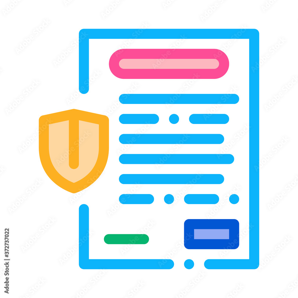 insurance agreement paper list icon vector. insurance agreement paper list sign. color symbol illustration insurance agreement paper list icon vector. insurance agreement paper list sign. color symbol illustration