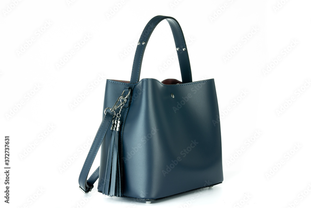 Naklejka premium Bag fashion autumn clutch isolated on white leather