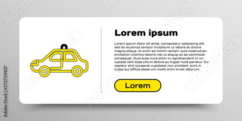 Line Police car and police flasher icon isolated on white background. Emergency flashing siren. Colorful outline concept. Vector.