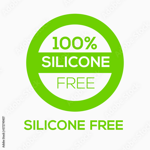 (Silicone free) label sign, vector illustration.