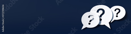 Question mark in front of a red color wall background. Business support concept - 3D Rendering.