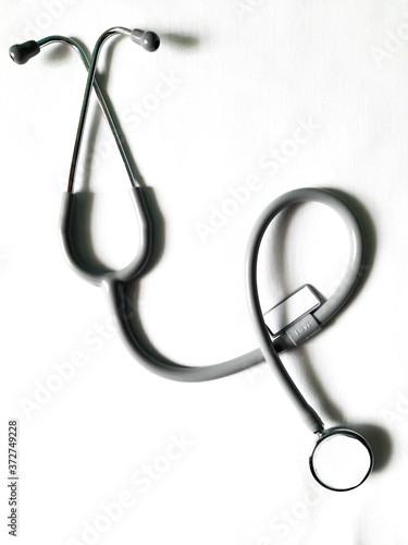 stethoscope on white background.