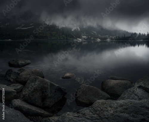 fog on the lake