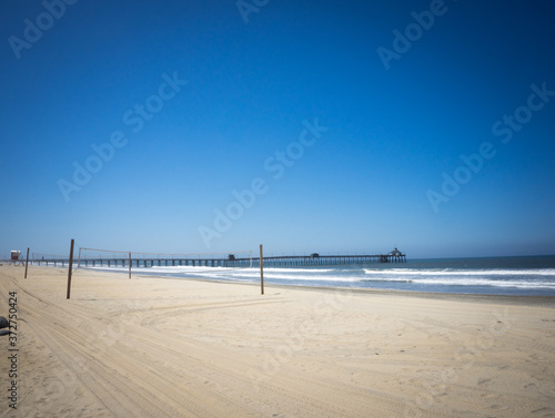 Deserted Imperial Beach and Pier 