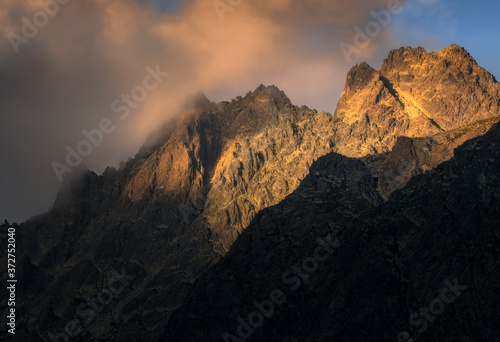 sunset in the mountains