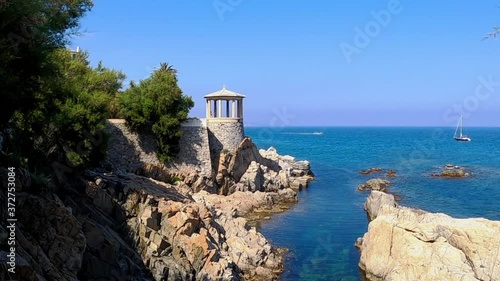 Picturesque coastline at the Mediterranean Sea (S'Agaro, Catalonia, Spain) photo