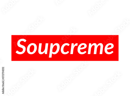 Funny hypebeast knockoff brand logo, vector logo isolated on white background.
