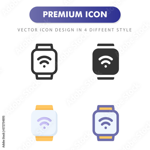smartwatch icon isolated on white background. for your web site design, logo, app, UI. Vector graphics illustration and editable stroke. EPS 10.