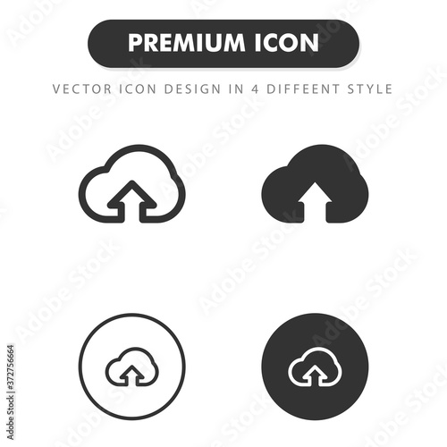 upload icon isolated on white background. for your web site design, logo, app, UI. Vector graphics illustration and editable stroke. EPS 10.