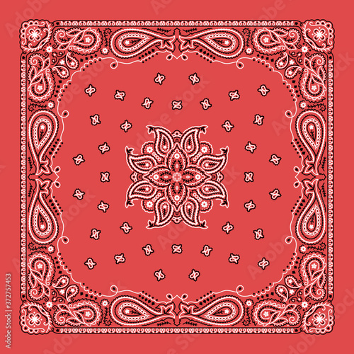 Bandana Paisley Ornament Pattern Classic Vintage Vector Design