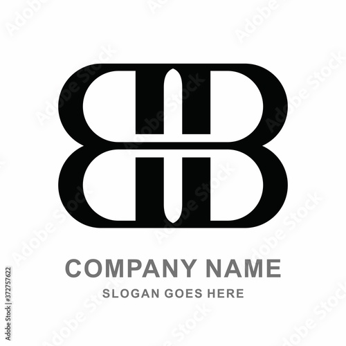 Monogram Letter B B Business Company Vector Logo Design