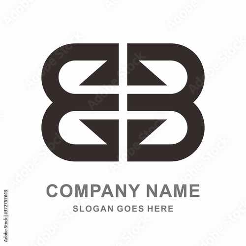 Monogram Letter B B Business Company Vector Logo Design