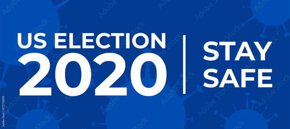 Us election 2020 effect of coronavirus covid 19, vector Us election 2020 effect of coronavirus covid 19, vector