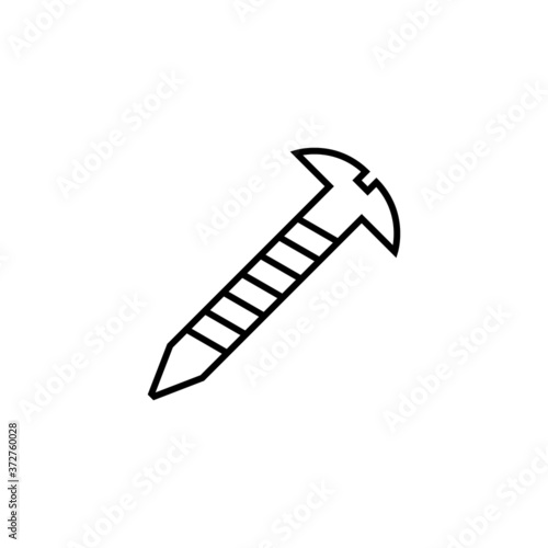 screwdriver icon design black vector