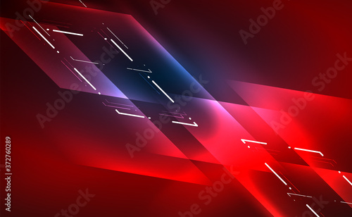 Dynamic neon shiny abstract background. Trendy abstract layout template for business or technology presentation, internet poster or web brochure cover, wallpaper