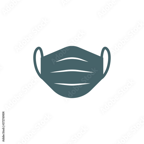 Protective Mask Icon. Mouth Guard Vector Graphic. Medical breathing protection.