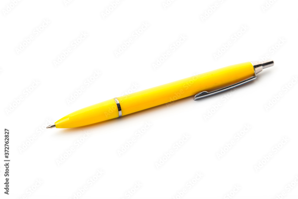 beautiful modern ballpoint pen isolated on white. chancellery beautiful modern ballpoint pen isolated on white. chancellery