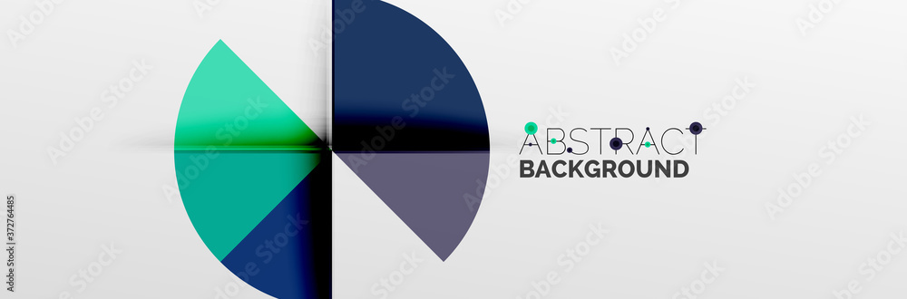 Bright color circles, abstract round shapes and triangles composition with shadow effects. Vector modern geometric design template Bright color circles, abstract round shapes and triangles composition with shadow effects. Vector modern geometric design template