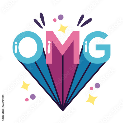 slang expresion omg word line and fill style