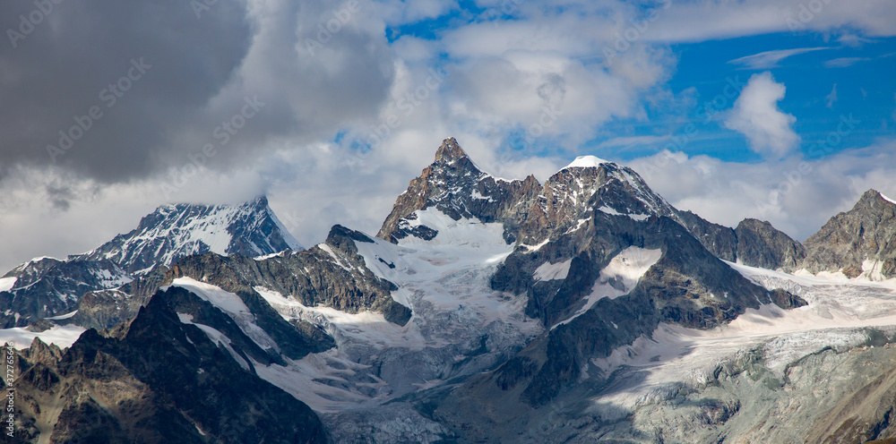 Obraz premium the Ober Gabelhorn (4063 m). It is a mountain in the Pennine Alps in Switzerland, located between Zermatt and Zinal.