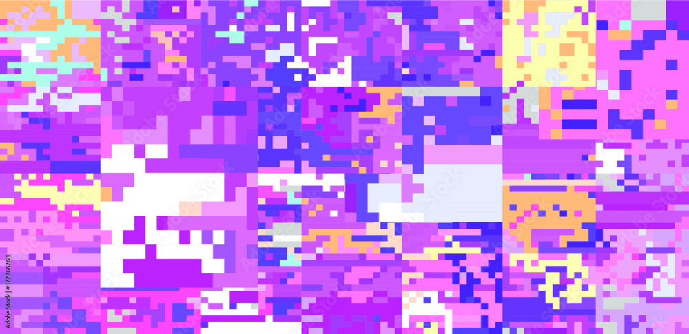 Abstract pixelated background with flickers and datamoshing effect. Vaporwave and cyberpunk style aesthetics. Abstract pixelated background with flickers and datamoshing effect. Vaporwave and cyberpunk style aesthetics.