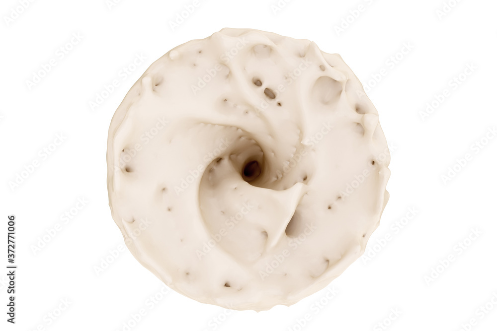 Fototapeta premium Milk splash. White paint splash illustration. Isolated on a white background. 3d rendering. High resolution.