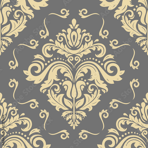Golden orient vector classic pattern. Seamless abstract background with vintage elements. Orient background. Ornament for wallpaper and packaging