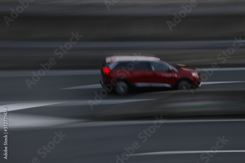 Driving fast in a highway © Laiotz