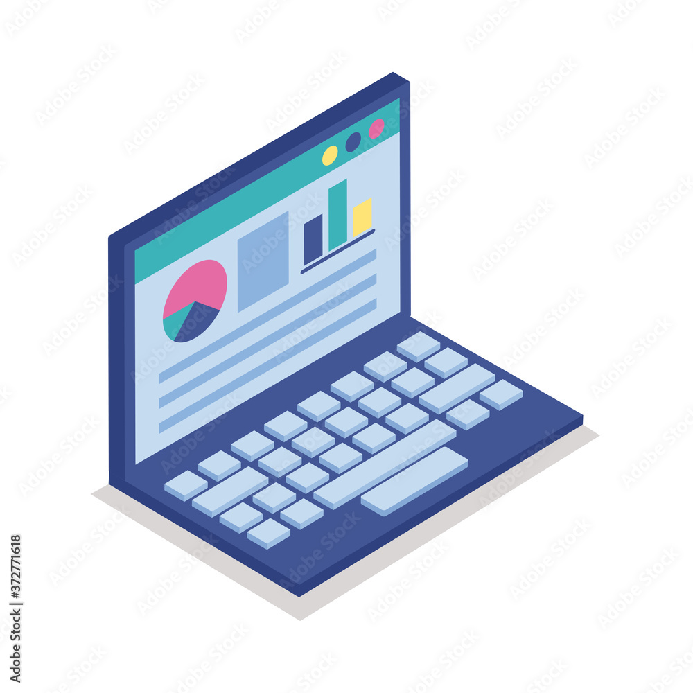 digital laptop isometric line style icon vector design digital laptop isometric line style icon vector design