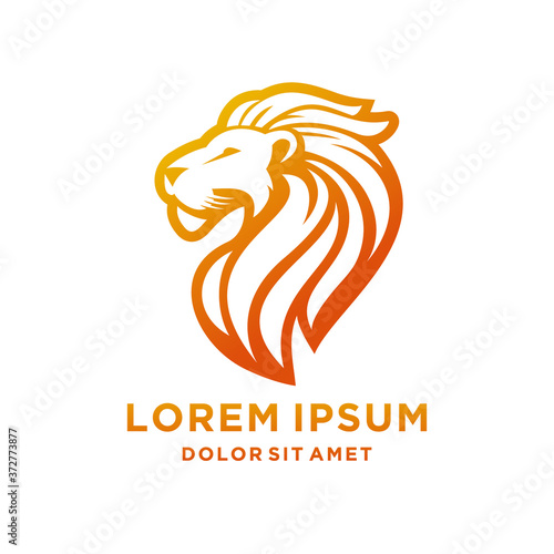 lion luxury logo icon template
