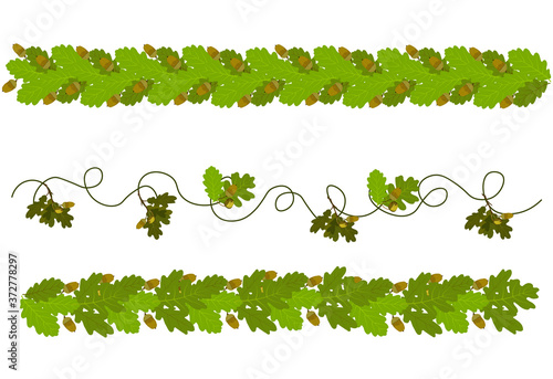 Watercolor oak branch composition with leaves and acorns isolated on white, forest flourish drawing. Rustic floral wedding arrangement, country farmhouse decor. Vintage style botanical illustration