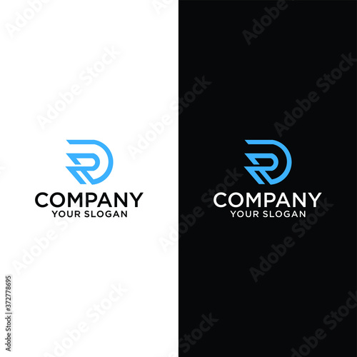 RD Letter Logo Design in White Color. Creative Modern Letter Icon Logo Illustration.