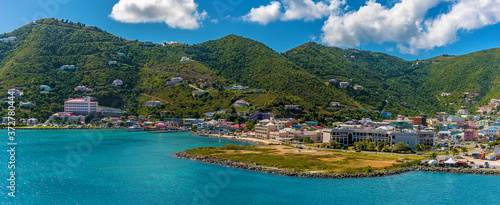 A view towards the waterfront in Road Town, Tortola