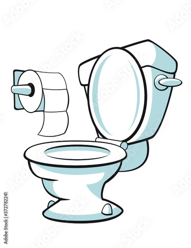 toilet bowl and toilet paper