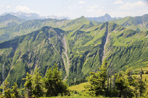 Panorama of the Alps opening from Muttelberghof, Austria photo