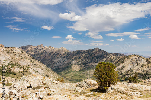 Morning view of the beautiful landscape around the Ruby Crest Trail