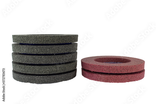 Obraz na plátně Grinding circles of varying rigidity to handle metal.